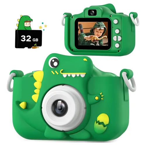 Camara Kids Con Impresora Dinosaurio